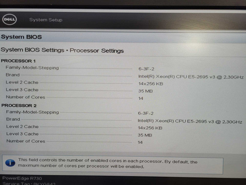 Dell R730 2U 8x 2.5" | 2x Xeon E5-2695 v3 @2.3GHz 32GB DDR4 H730P Mini 2x PSU !