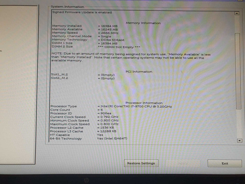 Dell Optiplex 7060 USFF | i7 - 8700 CPU @ 3.20GHz 16GB DDR4
