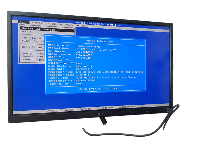HP T520 Thin Client AMD GX-212JC 4GB RAM  w/ PowerAdapter