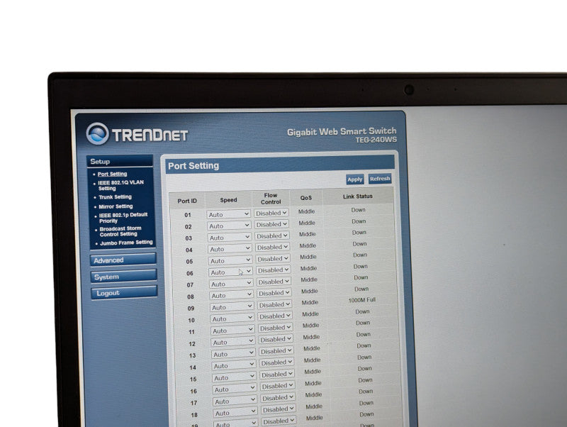 Trendnet TEG-240WS 24 Gigabit Port Web Managed Smart Switch SFP Uplink  -