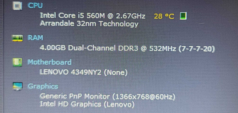 Lenovo ThinkPad T510| i5-560M| 4GB DDR3| NO SSD  β BudLap