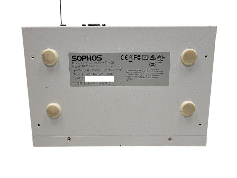 Sophos SG 115 rev.1 UTM Firewall Security Appliance 4-Port $
