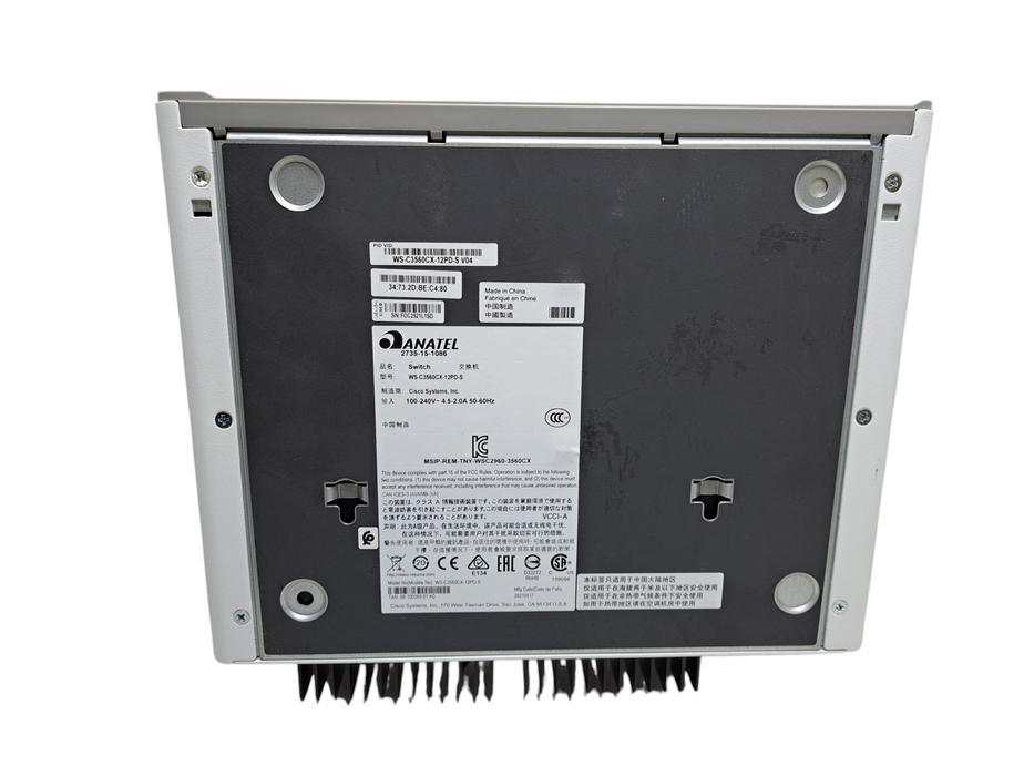Cisco WS-C3560CX-12PD-S | 12-Port Gigabit PoE 240W Compact Silent Switch )