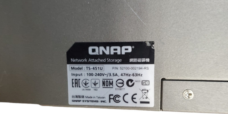 QNAP TS-451U Network Attached Storage Rack Mountable | No Drives | *READ*