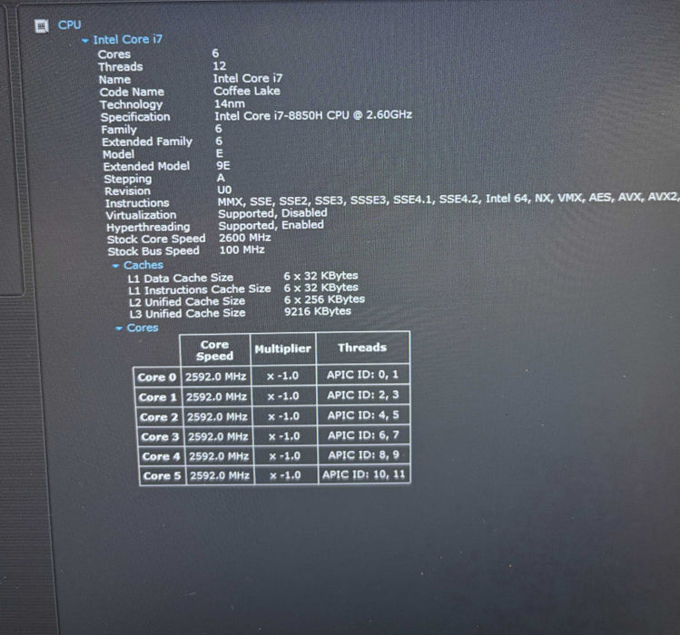 Dell Precision 7530 i7-8850H@2.6GHz QUADRO P1000 4GB GPU 32GB RAM 512GB SSD  Lap200