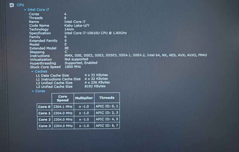 Dell Latitude 5410 Intel Core i7-10610U@2.3GHz 16GB RAM 512GB SSD READ!  Lap200