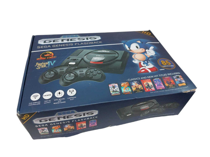 AtGames HD Sega Genesis Flashback 85 Games Built In Wireless Controllers =