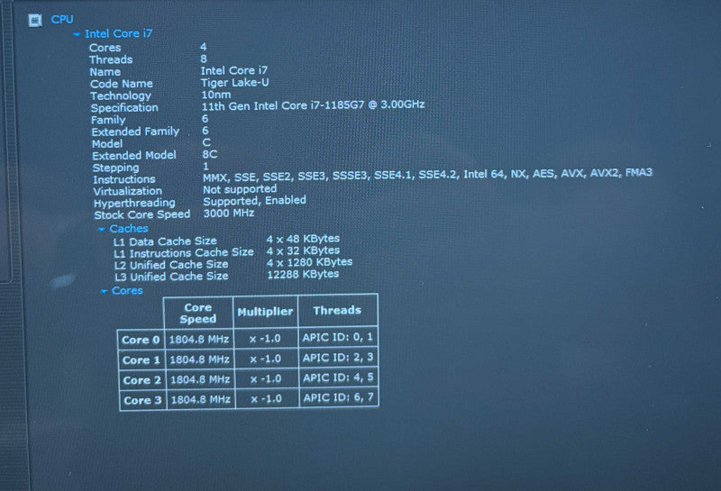 Dell Latitude 5320 TOUCH i7-1185G7@3GHz 32GB RAM 512GB SSD READ  Lap200