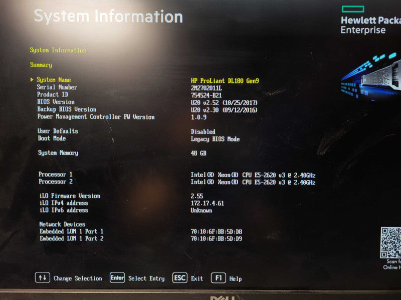 HP ProLiant DL180 Gen9 Server 2x E5-2620 v3 2.4GHz 48GB RAM 3.5" $