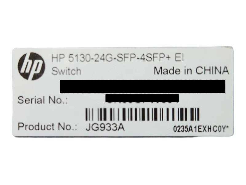 HPE HP 5130 5130-24G-SFP-4SFP+ EI JG933A 24-Port Gigabit SFP Switch Dual PSU Q