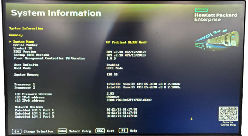 HP ProLiant DL380 Gen9 | 2x Xeon E5-2670 v3 | 128GB DDR4 |  No HDD | P440ar