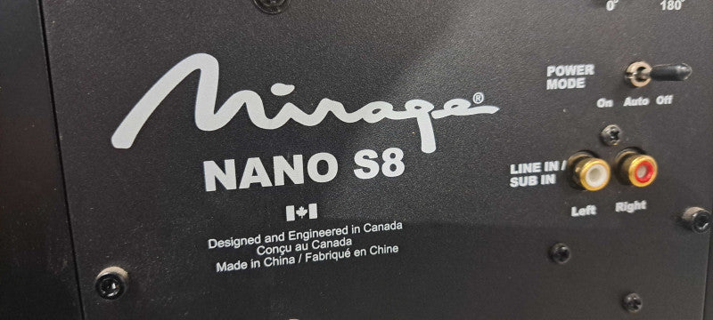 Mirage Nanosat 5.1 Home Theater System W/ Nano S8 Subwoofer | READ