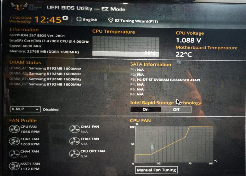 INTEL CORE I7-4790K@4.0GHz 32GB RAM GRYPHONE Z97 NVIDIA QUADRO K4200 Tower