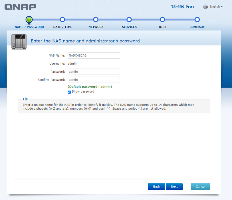 QNAP TS-659 Pro+ 6 Bay NAS, w/ 12TB (6x 2TB) HDDs