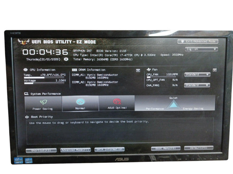 Intel i7-4770K Asus Gryphon Z97 Nvidia Quadro K4200 16GB DDR3 Tower Desktop