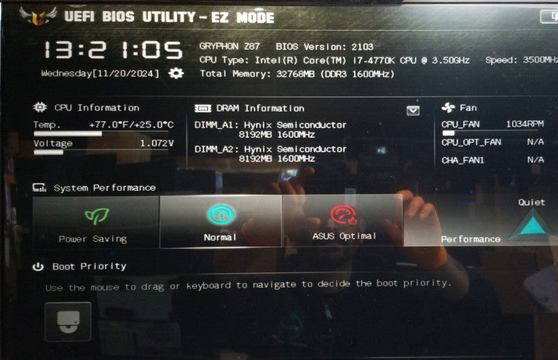 INTEL CORE I7-4770K@3.5GHz 32GB RAM GRYPHON Z87 NVIDIA QUADRO K4200 Tower