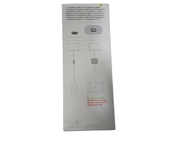 Genuine Original Apple USB-C 3 to Thunderbolt 2 Adapter MMEL2AM/A A1790 White Q