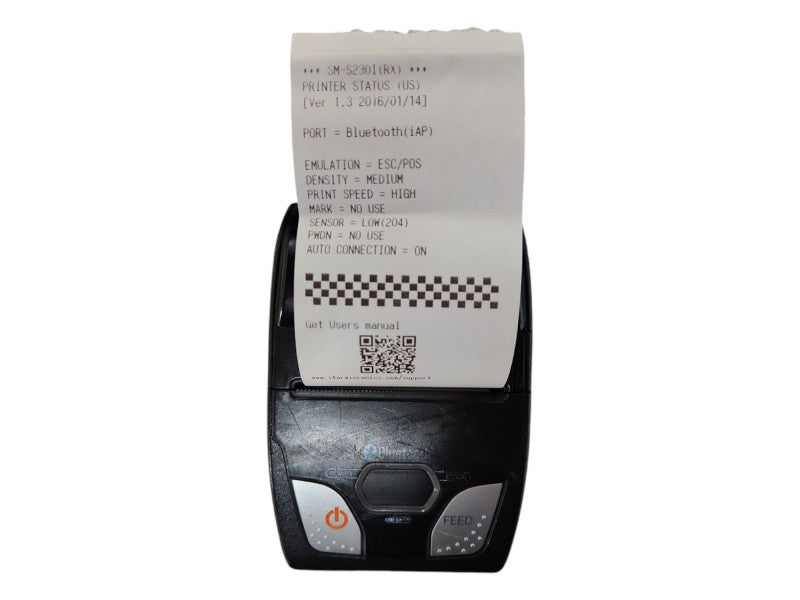 Star Micronics SM-S230i, 2" Bluetooth Mobile Printer, Tested