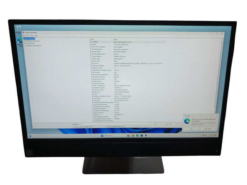 OptiPlex 5270 AIO intel i5-9500 16GB RAM 256GB SSD Q