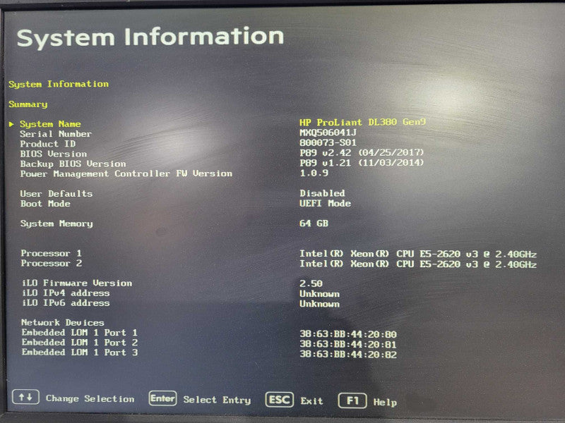 HP ProLiant DL380 Gen9 - Xeon E5-2620 v3 | 64GB RAM | P440ar 2x500W PSU 2.5"  !