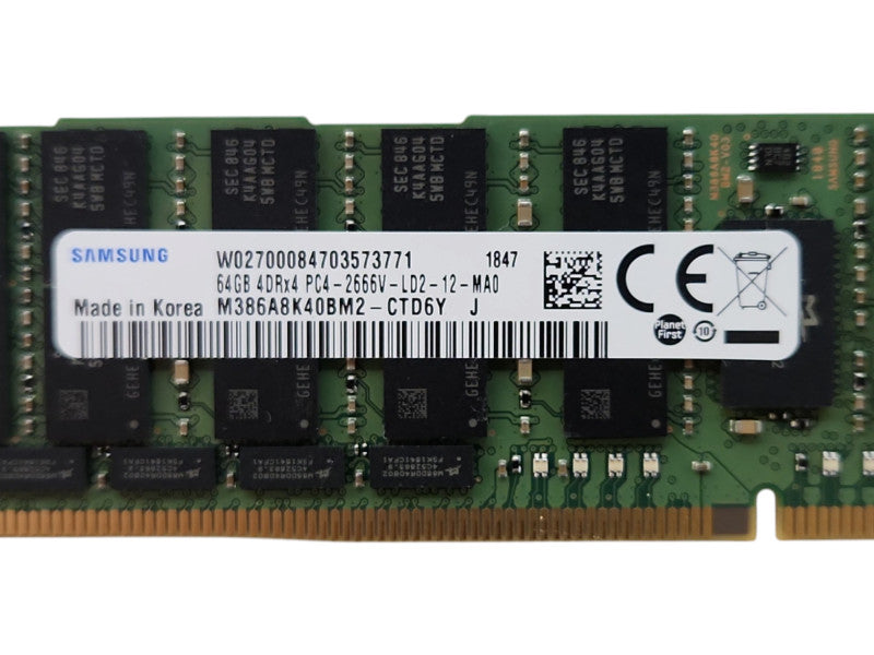 Samsung 64GB 4DRx4 PC4-2666V-LD2, DDR4, Server Memory Q