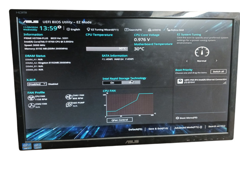 Intel i7-9700 ASUS PRIME H370M-PLUS 8GB DDR4 Desktop