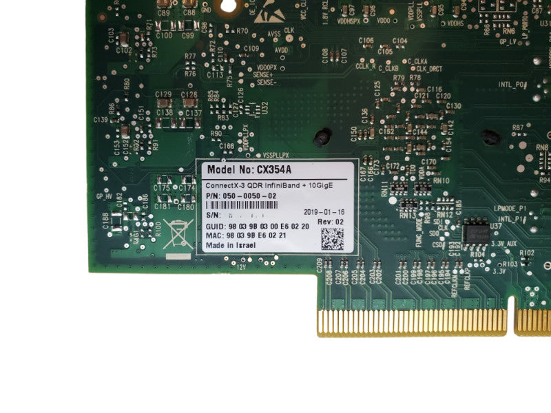 Mellanox CX354A ConnectX-3 QDR Infiniband 10Gbps PCIe Network Card PN050-0050 Q