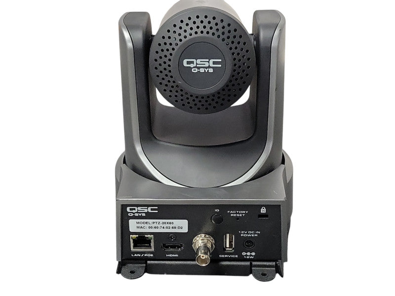 QSC Q-SYS PTZ-20x60 Conference Camera, 20x Optical Zoom, read _