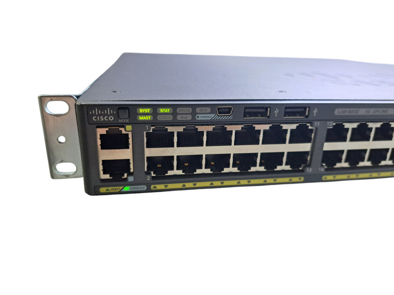 Cisco WS-C2960X-48FPS-L V02 | 48 Port Gigabit PoE+ 740W Switch | 4x SFP