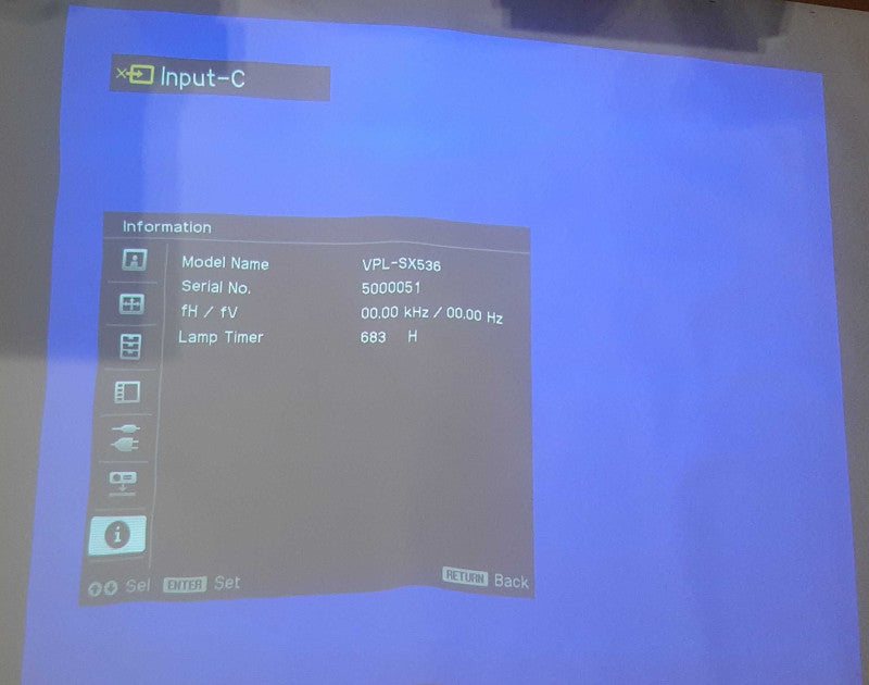 Sony VPL-SX536 Ultra Short Throw LCD Projector, HDMI, 683Hrs