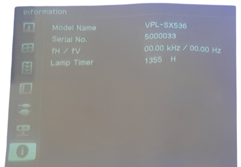 Sony VPL-SX536 Ultra Short Throw LCD Projector, HDMI, 1355 Hrs | READ