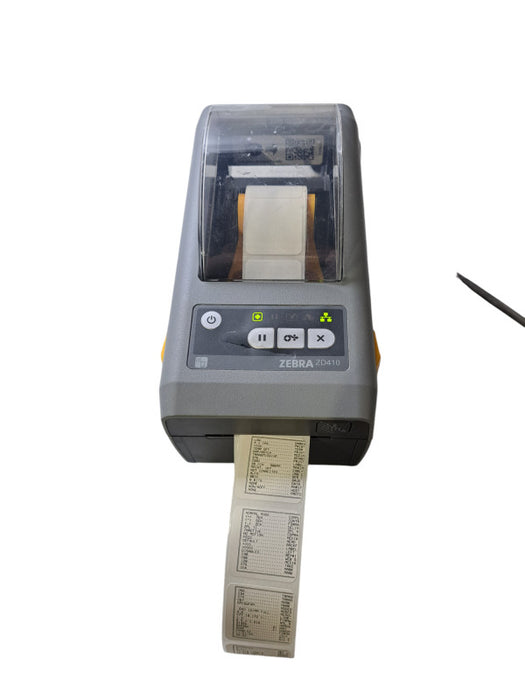Zebra ZD410 Direct Thermal Label Printer USB Bluetooth w/ AC Adapter *READ*