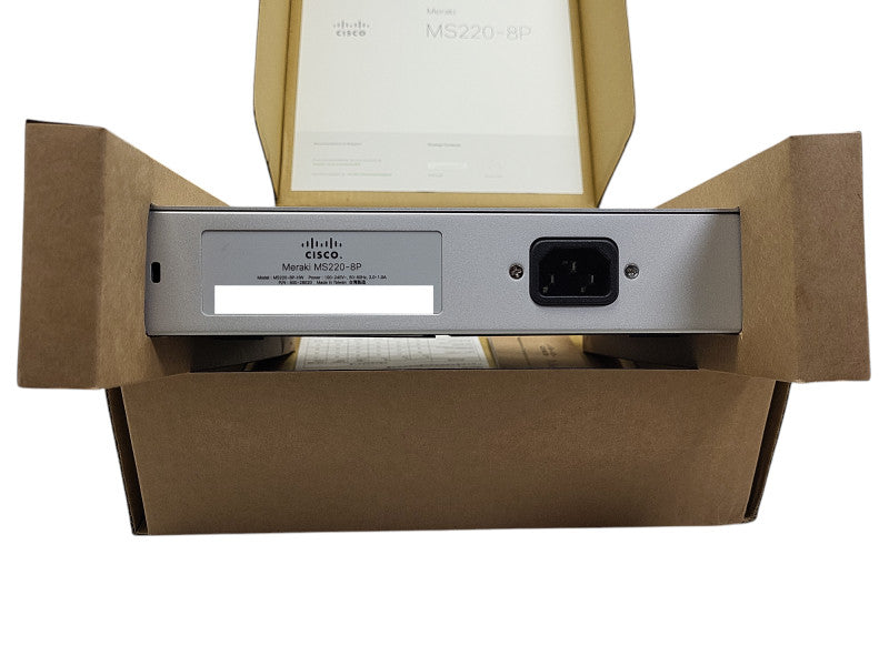 New Cisco Meraki MS220-8P, 8-Port Gigabit PoE Network Switch Q$