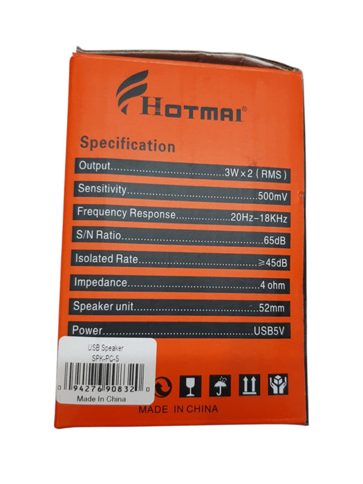 Hotmai Multimedia Speakers HT-208, USB/3.5mm Jack 3W 4ohms