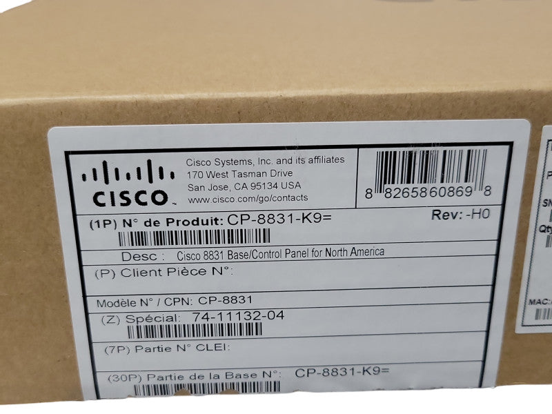 Open-Box Cisco CP-8831-K9 Unified IP Conference Phone Base w/ Control Unit Q_