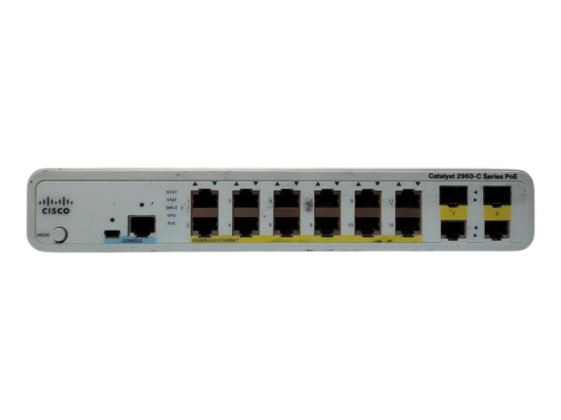 Cisco Catalyst 2960-C WS-C2960C-12PC-L Silent 12 port PoE Switch