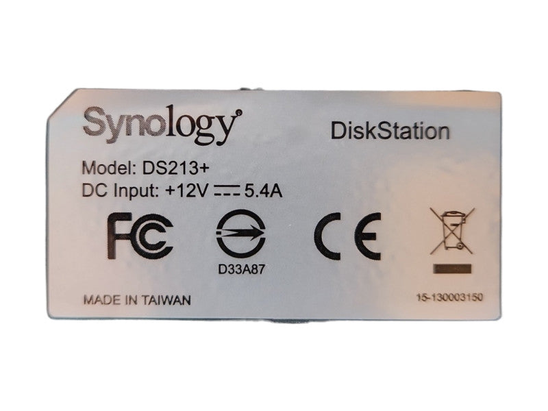 Synology DiskStation DS213+ 2-Bays NAS, 1x 6TB HDD, 1x Caddy, No PSU