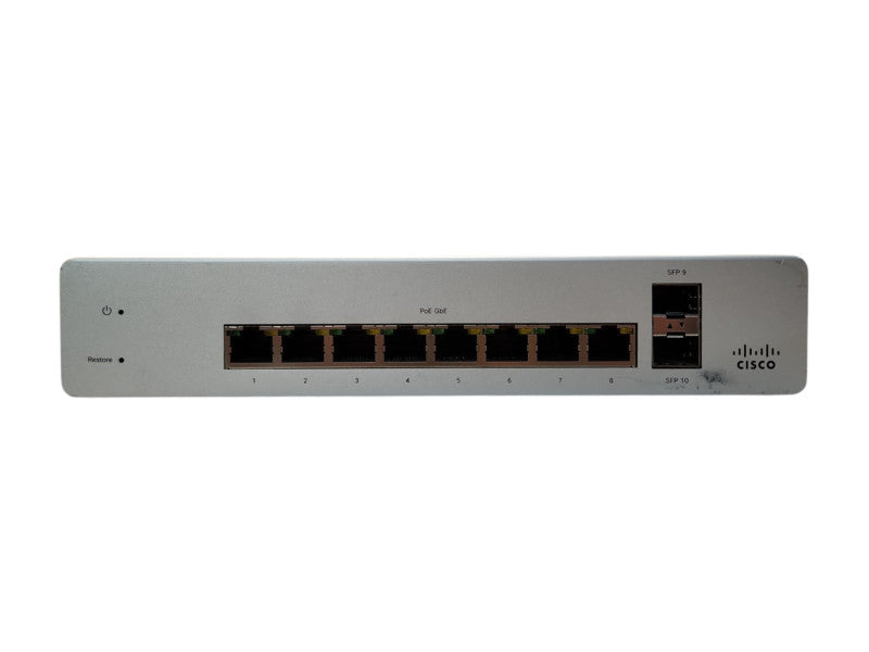 Cisco Meraki MS220-8P, 8-Port Gigabit PoE Network Switch, UNCLAIMED Q