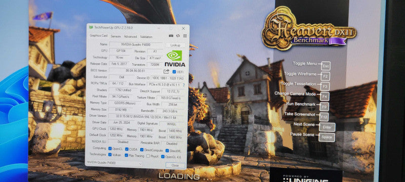 Dell NVIDIA Quadro P4000 8GB GDDR5 Graphics Card 4x Display Ports Q_