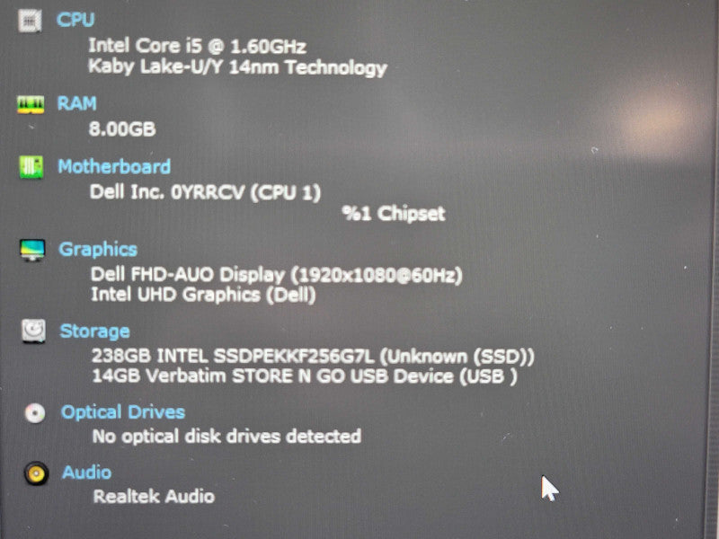 Dell XPS 13 7390| i5-10210U| 8GB DDR3L| 256GB SSD NO BATTERY β Lap200
