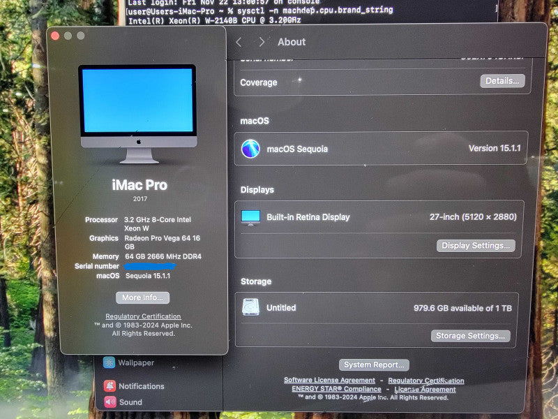 Apple iMac Pro 2017 27" | 8-Core Xeon W-2140B @3.2GHz 64GB RAM 1TB SSD - READ
