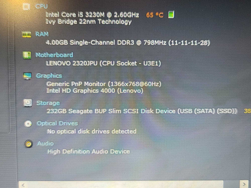 Lenovo ThinkPad X220| i5-3230M| 4GB DDR3| NO HD/SD READ β BudLap