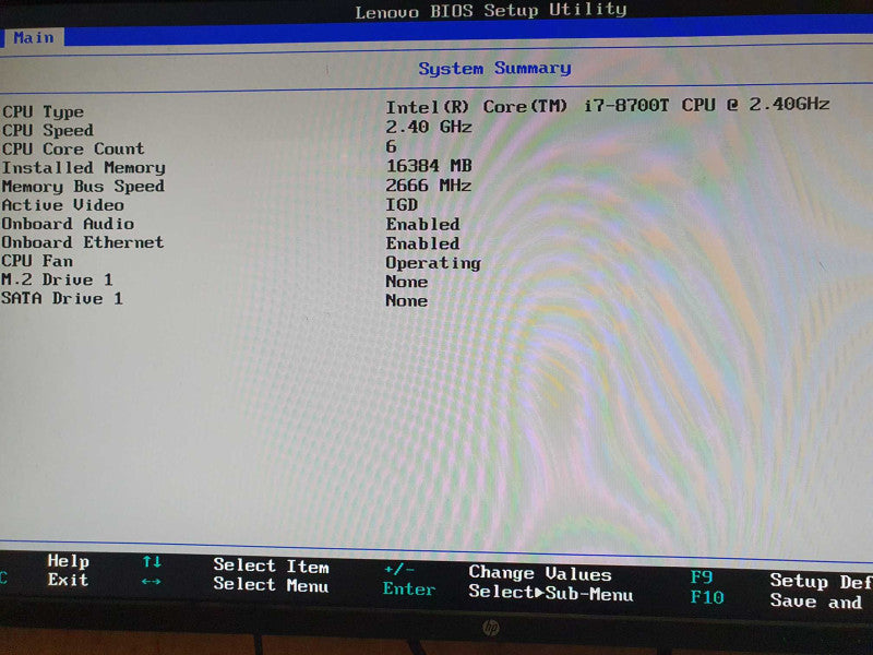 Lenovo Think Centre M920q Micro PC i7 - 8700T CPU @ 2.40GHz 16GB DDR4 Ram