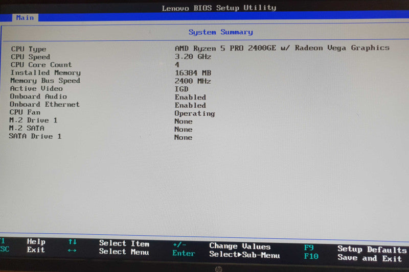 Lenovo ThinkCentre M715q AMD Ryzen 5 Pro 2400GE 3.2GHz 16GB RAM