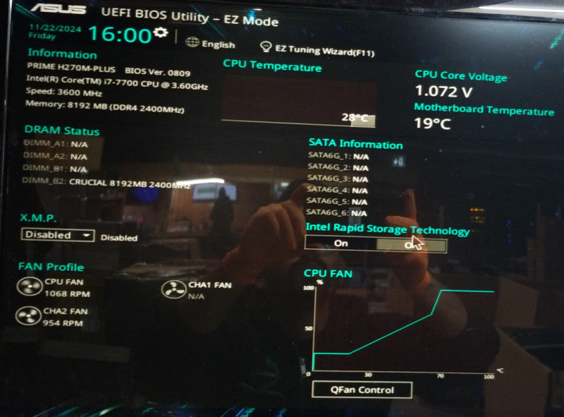 Custom PC w/ ASUS ASUS PRIME H270M-PLUS Motherboard i7-7700 8GB RAM