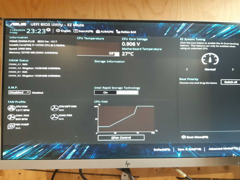 Custom Tower Desktop, i7-10700 CPU @ 2.90 GHz, 32 GB DDR4, NO HDD