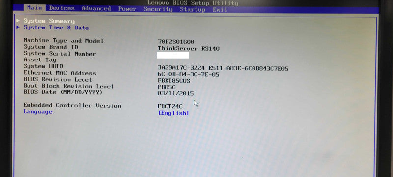 Lenovo ThinkServer RS140 1U, Xeon E3-1246 v3 3.5GHz, 8GB RAM, No HDD _