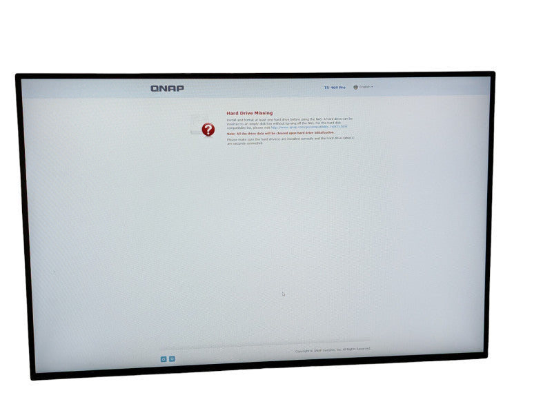 QNAP Model TS-469 Pro 4 3.5 inch HDD Bay Network Attached Storage Please READ -