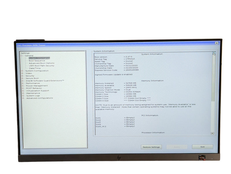 DELL Precision 3630 Please READ  -