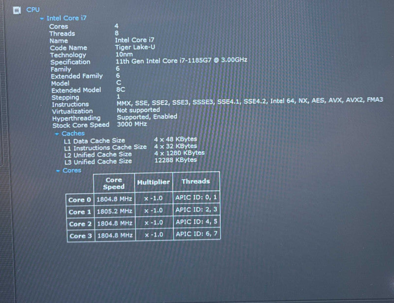 Dell Latitude 7420 Intel Core i7-1185G7@3GHz 16GB DDR4 RAM 512GB NVMe SSD  Lap200